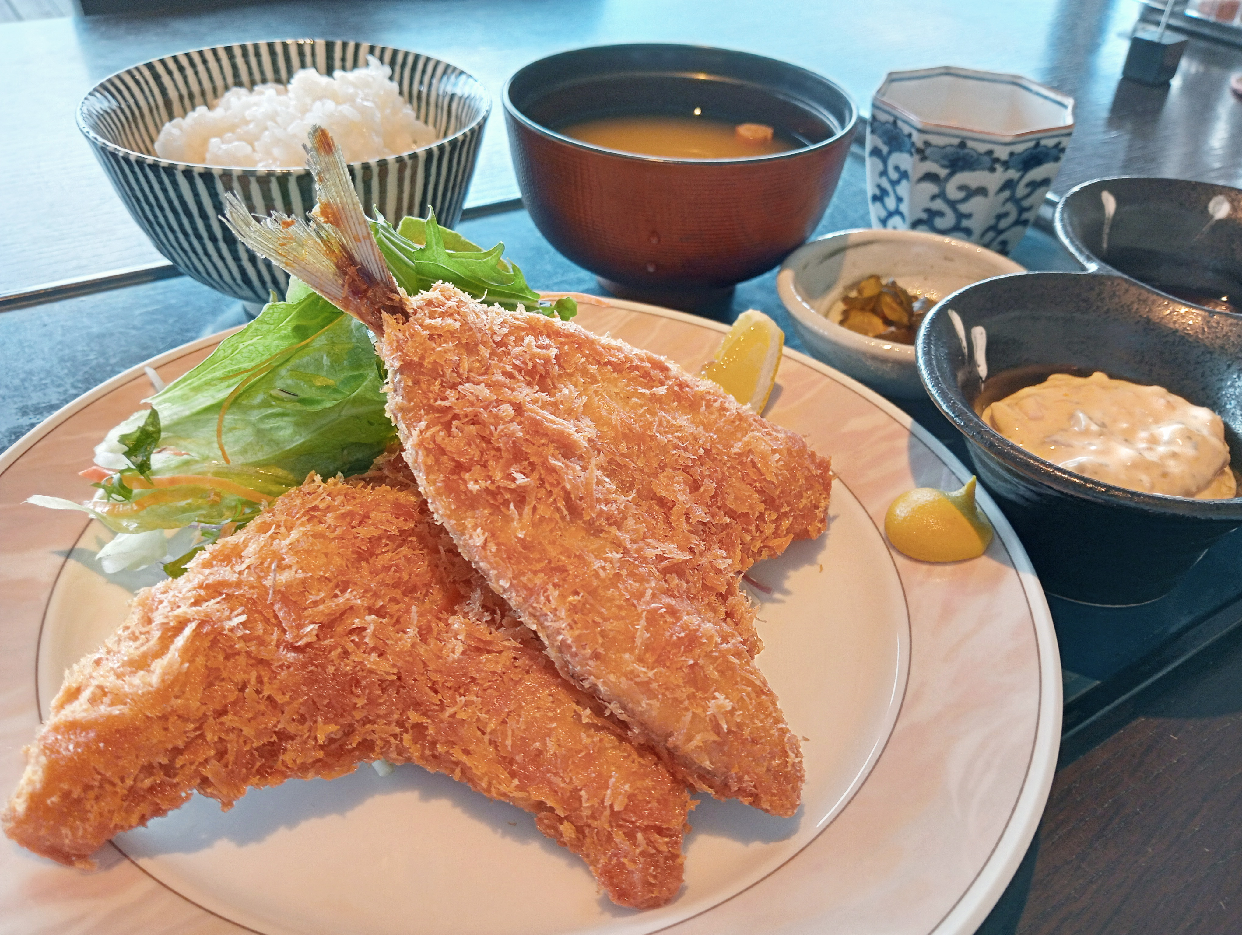 アジフライ定食